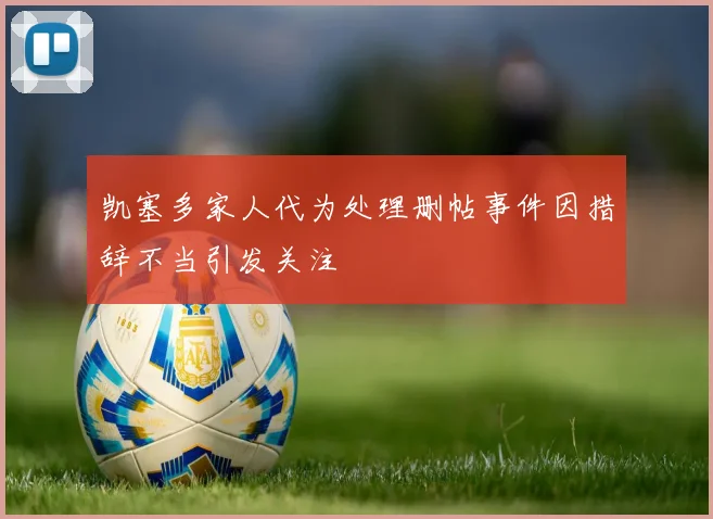 凯塞多家人代为处理删帖事件因措辞不当引发关注